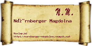 Nürnberger Magdolna névjegykártya